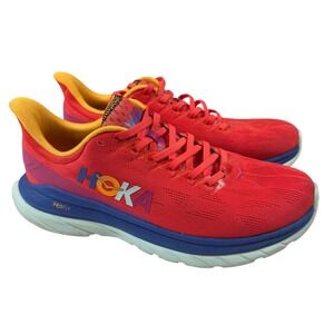 Hoka One One Women's Mach 4 1113529 FBLN Red Blue Running Shoes Sneakers Size 11